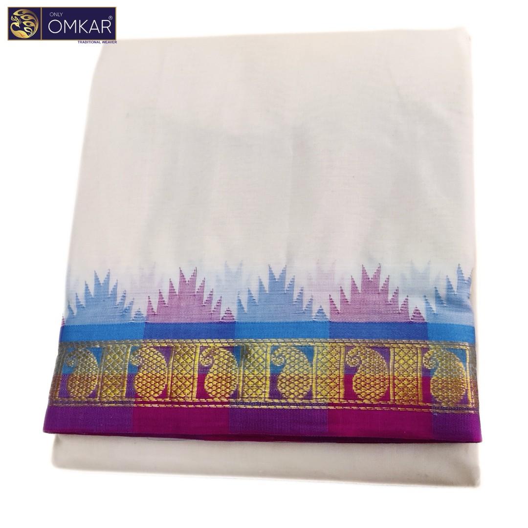 2 Inch Temple Border Kanchi Cotton Dhotis