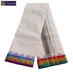 2 Inch Temple Border Kanchi Cotton Dhotis