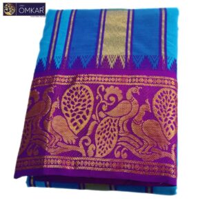 Anandha Blue Premium Jacquard Color Dhotis