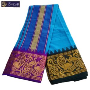 Anandha Blue Premium Jacquard Color Dhotis