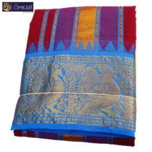 Maroon Premium Jacquard Color Dhotis