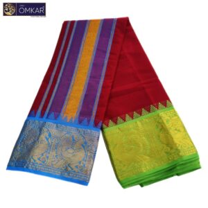 Maroon Premium Jacquard Color Dhotis
