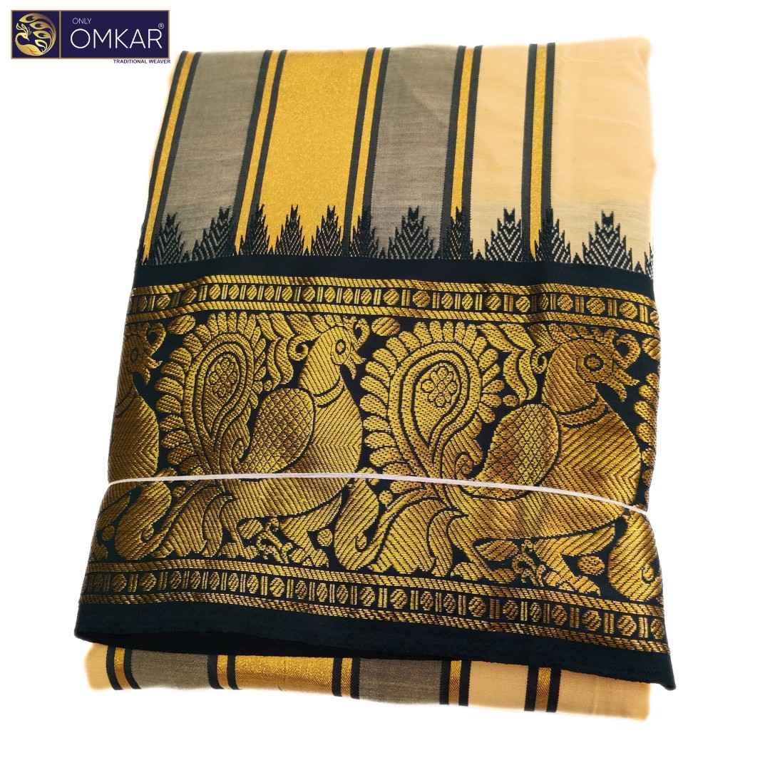 Light Kavi Premium Jacquard Color Dhotis