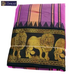 Lavender Color Premium Jacquard Color Dhotis