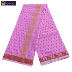 Embossed Design Pink Color Single Dhoti