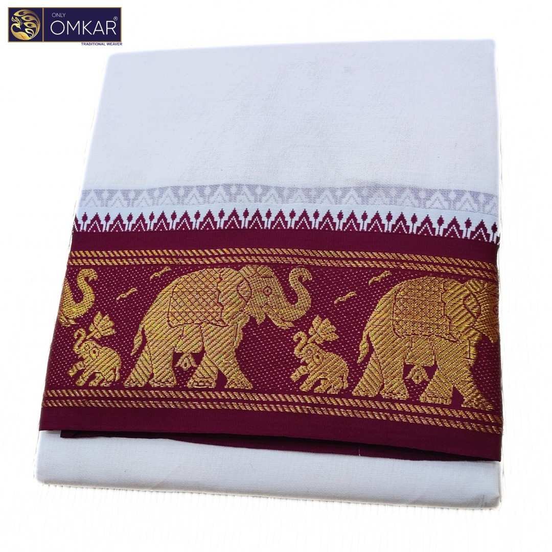 Double Border Design Best Quality Dhotis