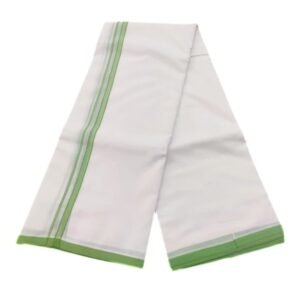 Small Bavanji Border White Kanchi Cotton Dhoti
