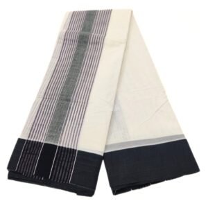 Bavanji Zarigai Mundhi Black Border Dhoti