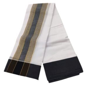 Bavanji Zarigai Mundhi Black Border Dhoti