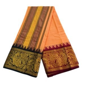 Peach Color Premium Jacquard Color Dhotis