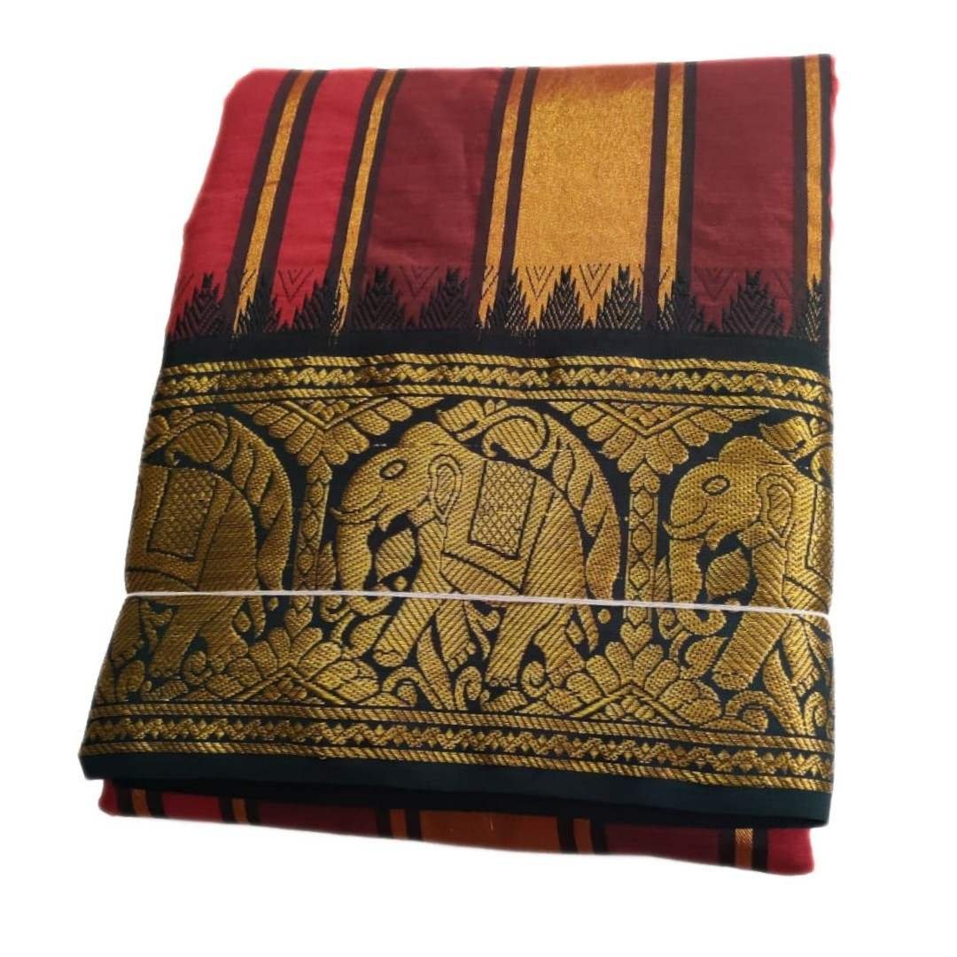 Brown Color Premium Jacquard Color Dhotis