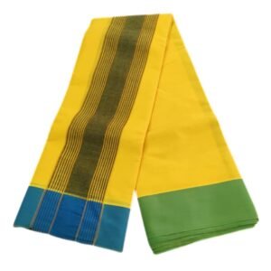 Bavanji Special Zarigai Yellow Color Dhoti | Only Omkar Dhotis