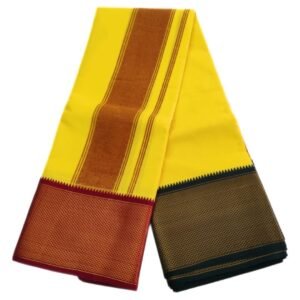 32Kan Mayilkan Yellow Color Dhoti | 10×6 | Only Omkar Dhotis