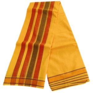 1 Inch Double Mokku Cotton Border Dhoti Color | Only Omkar Dhotis | 9×5