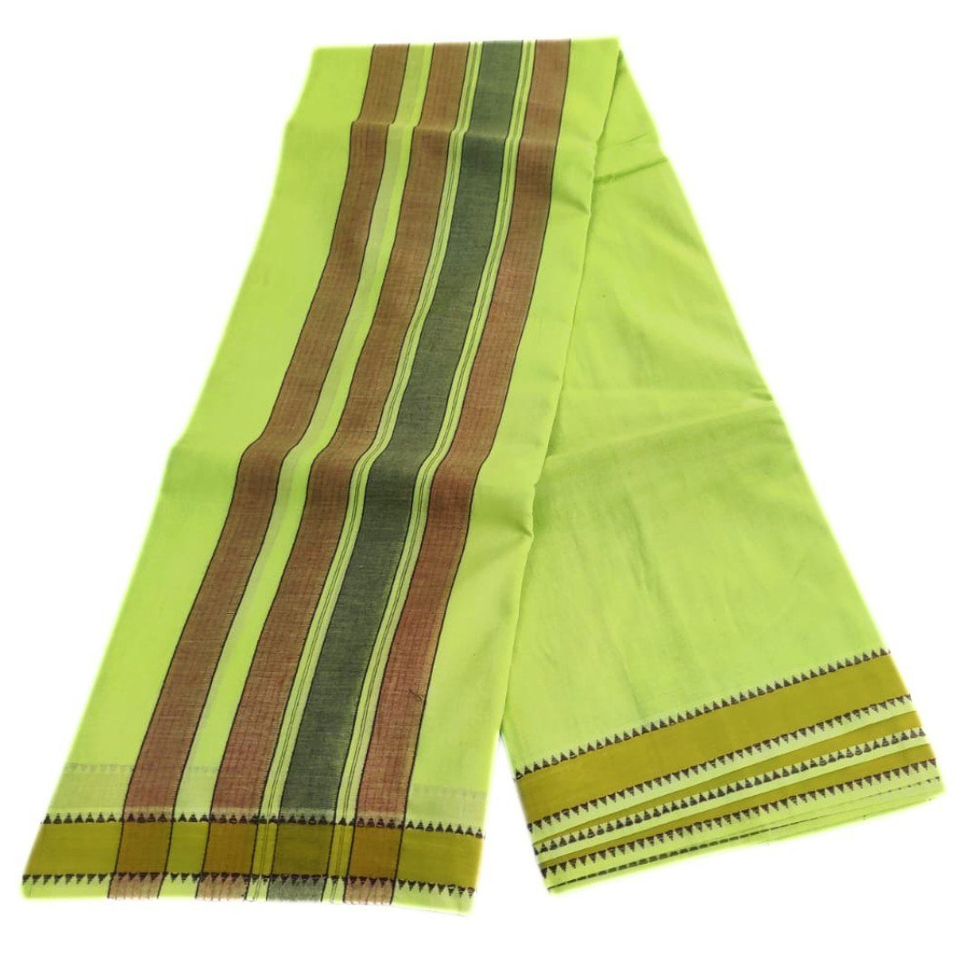 1 Inch Double Mokku Cotton Border Dhoti Color | Only Omkar Dhotis | 9x5 - Image 4