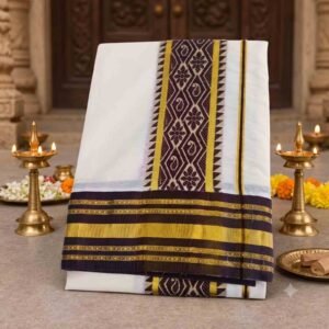 Zarigai Self Designed Premium Cotton Dhoti